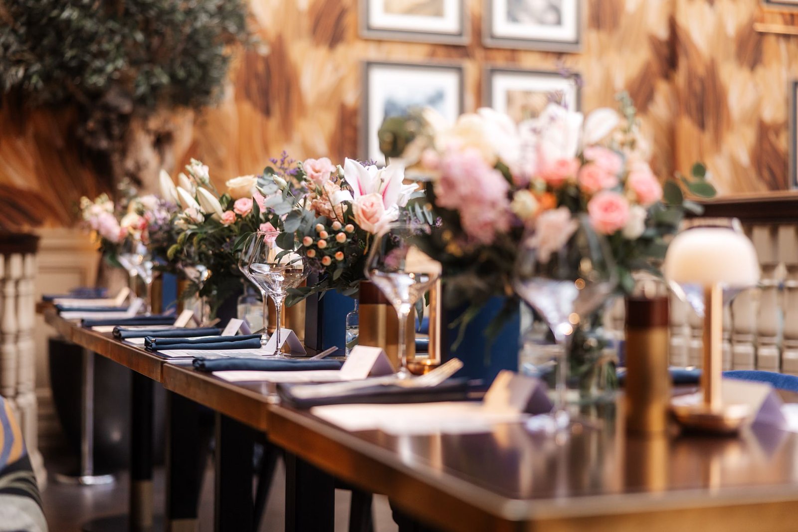 Interior event photography flowers Leeds