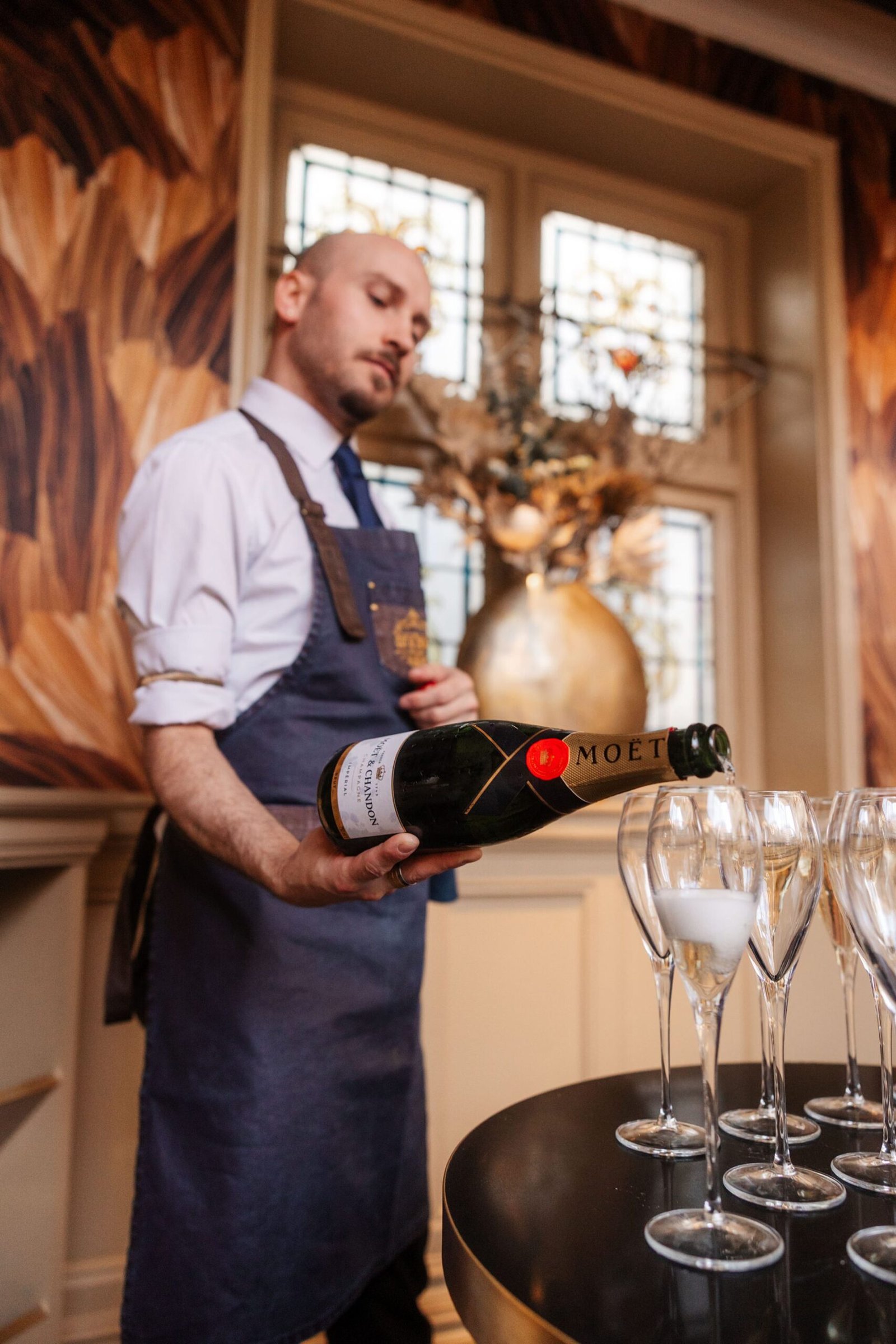 Champagne moet event photography drinks