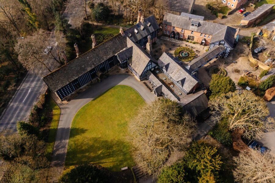 Samlesbury Hall gardens interior photography