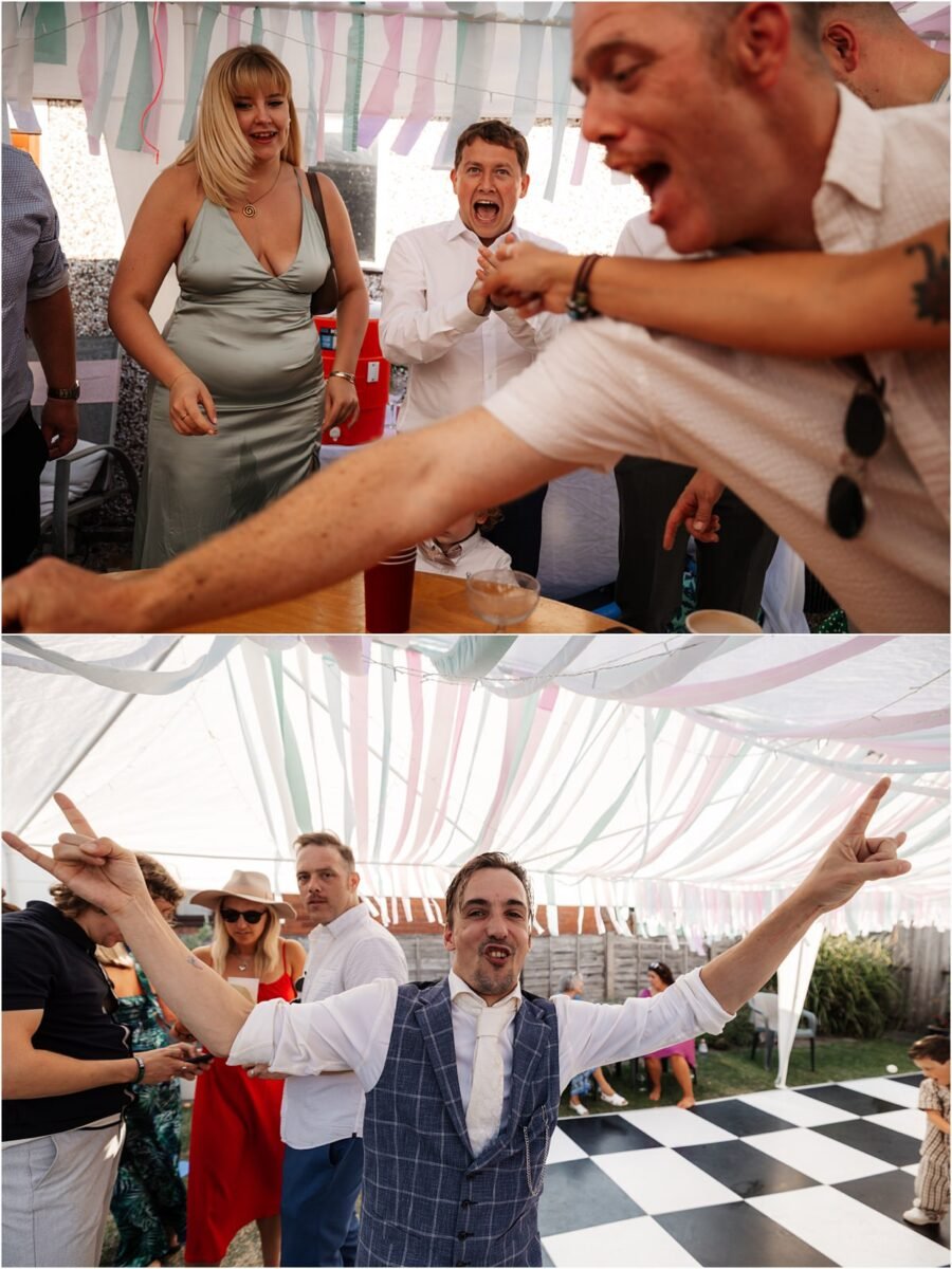 family dancing party games event photography