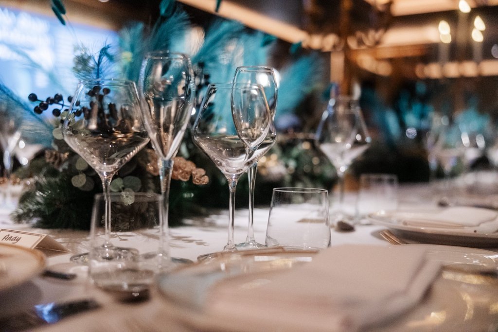 close up details of glasses cut and craft